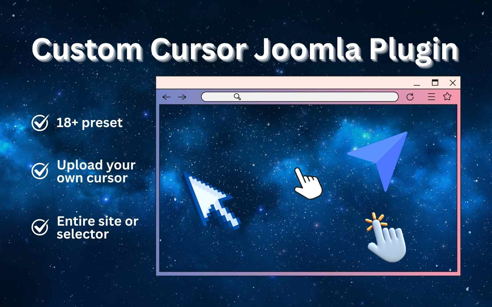 Sitewide Custom Cursor Joomla Plugin
