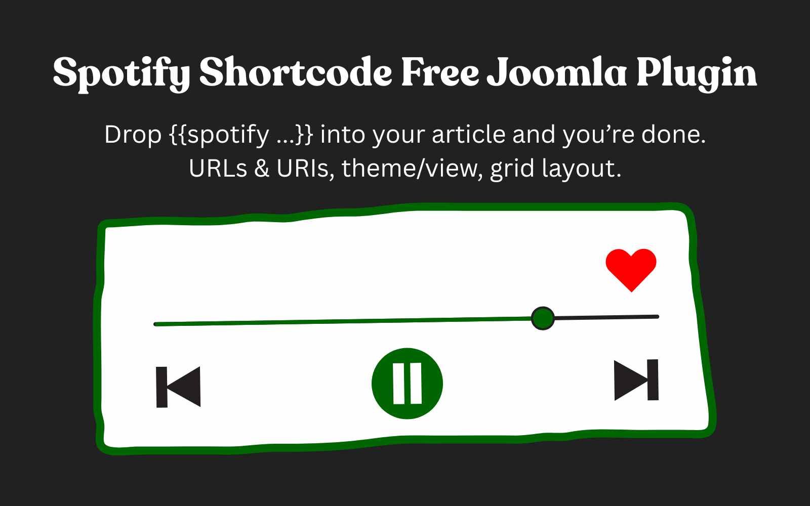 Spotify Shortcode Free Joomla Plugin
